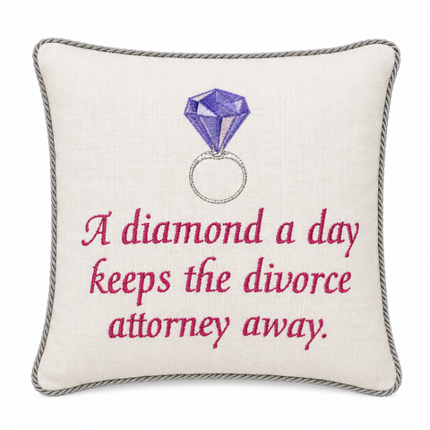 A Day Needlepoint Embroidered Small/Petite Accent Pillow 10" x 10"