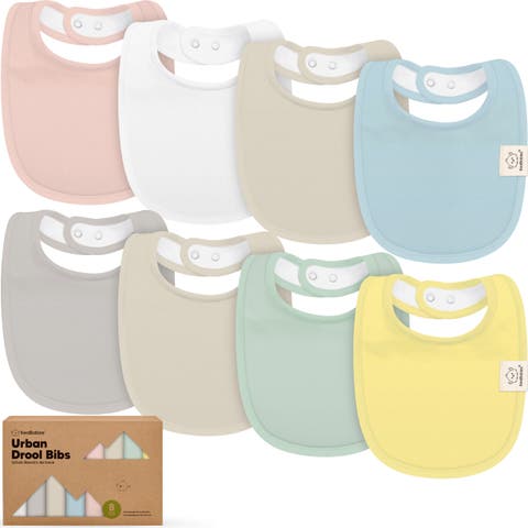 8-Pack Baby Drool Bibs