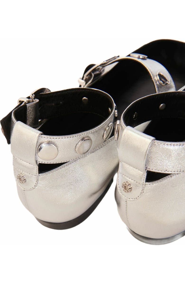 maje Metallic leather Mary Janes, Alternate, color,