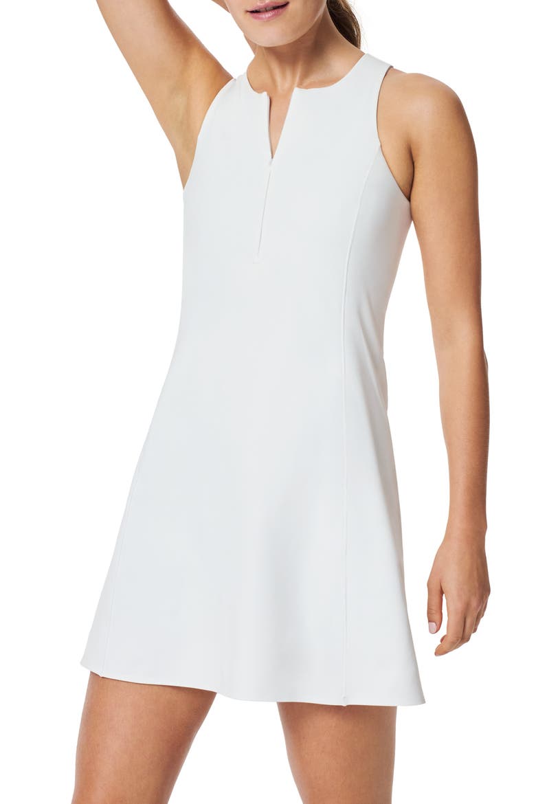 SPANXshape™ Get Moving Zip Front Dress, Alternate, color, VIVID WHITE