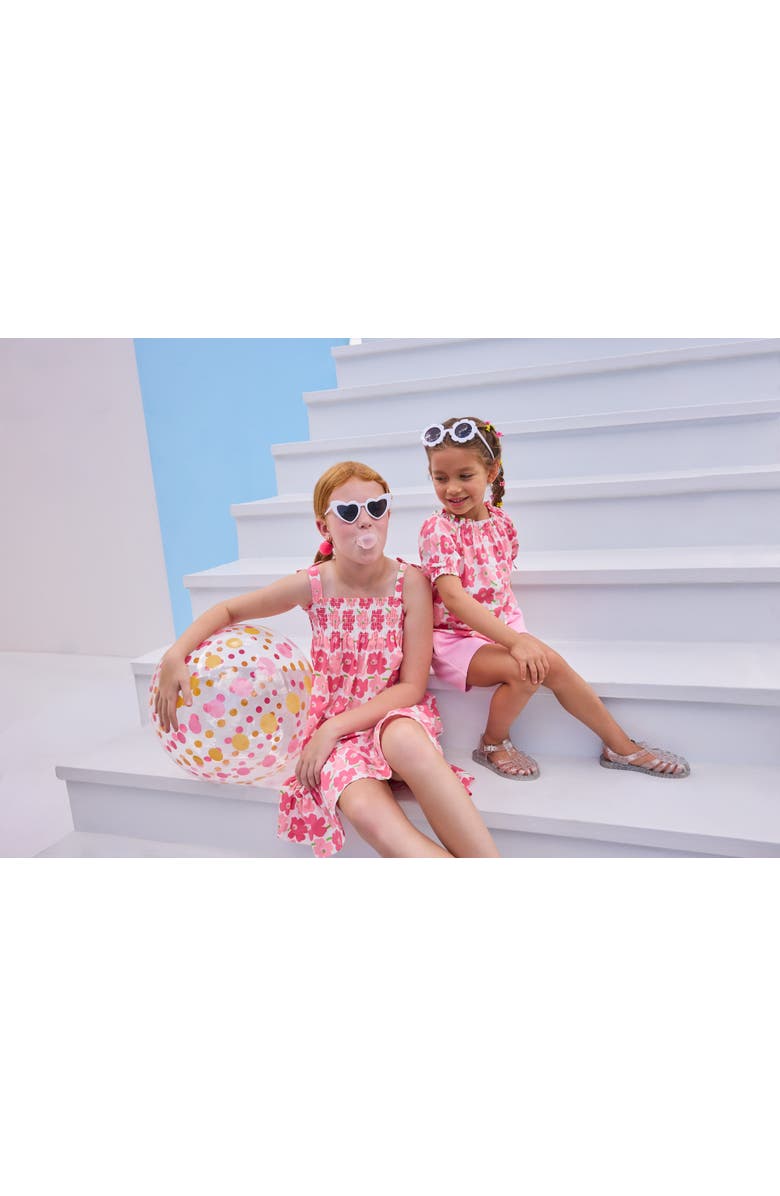 BISBY Kids' Floral Millie Top, Alternate, color, Piccadilly Pinks