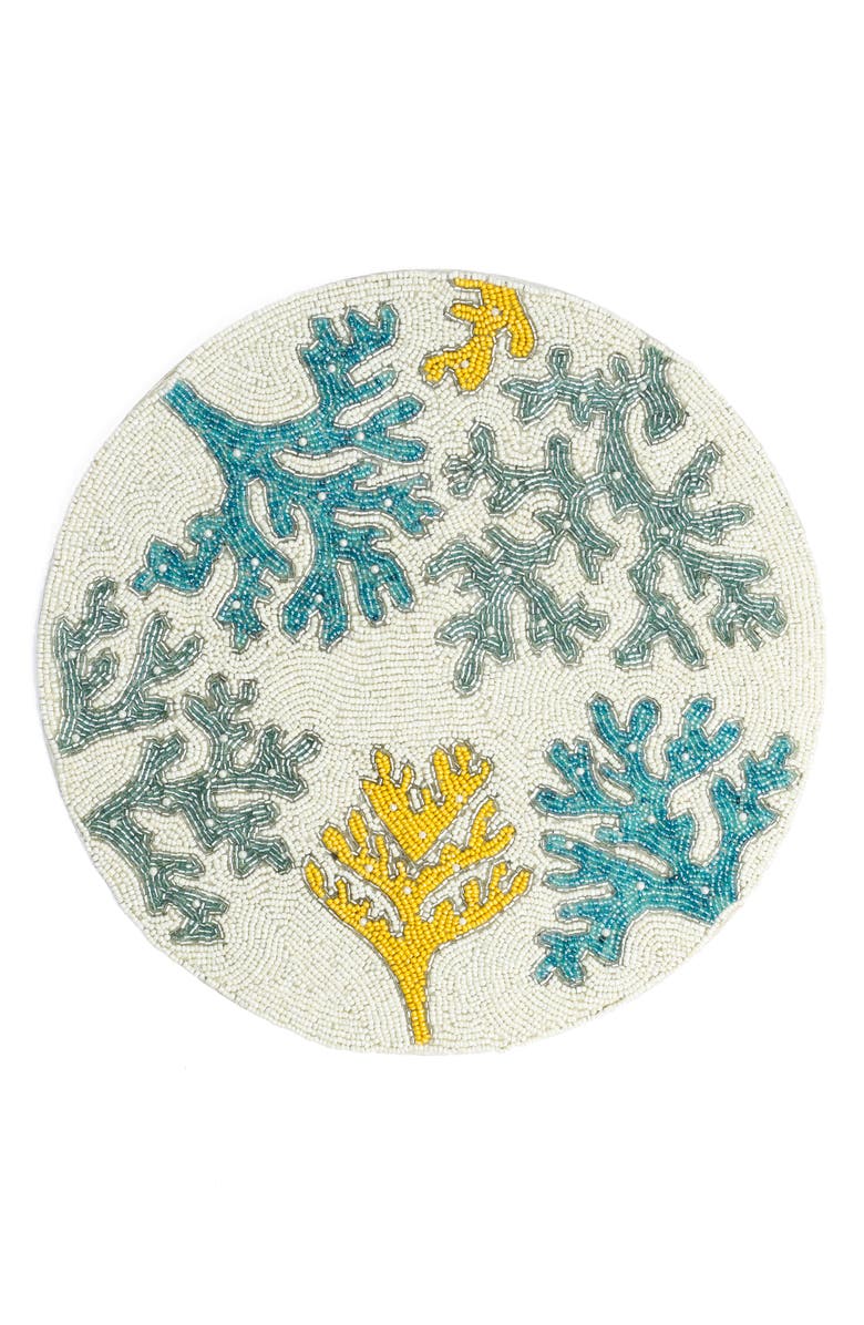 Tiramisu Coral Reef Beaded Placemat, Main, color, 
