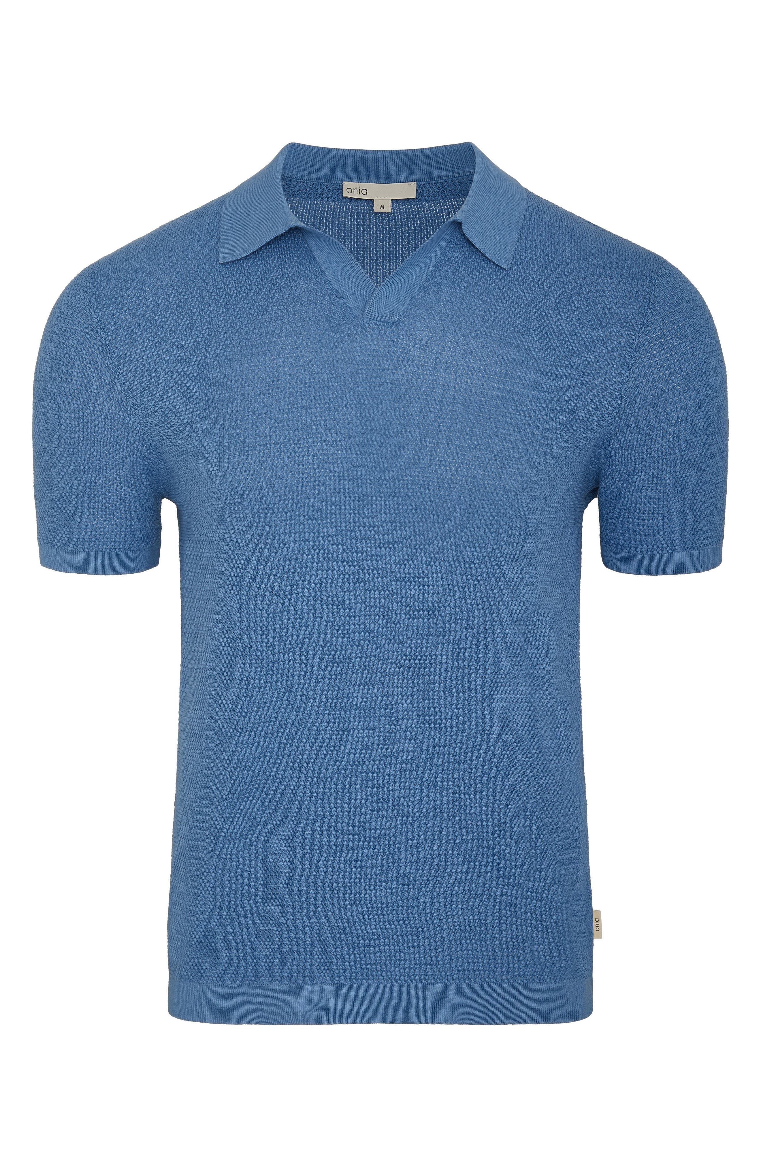 Onia Johnny Collar Cotton Textured Knit Polo