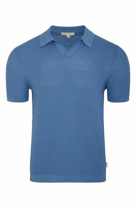 Onia Johnny Collar Cotton Textured Knit Polo