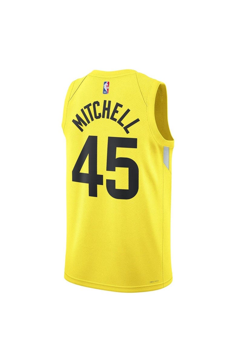 Nike Unisex Nike Donovan Mitchell Gold Utah Jazz Swingman Jersey - Icon Edition, Alternate, color, 
