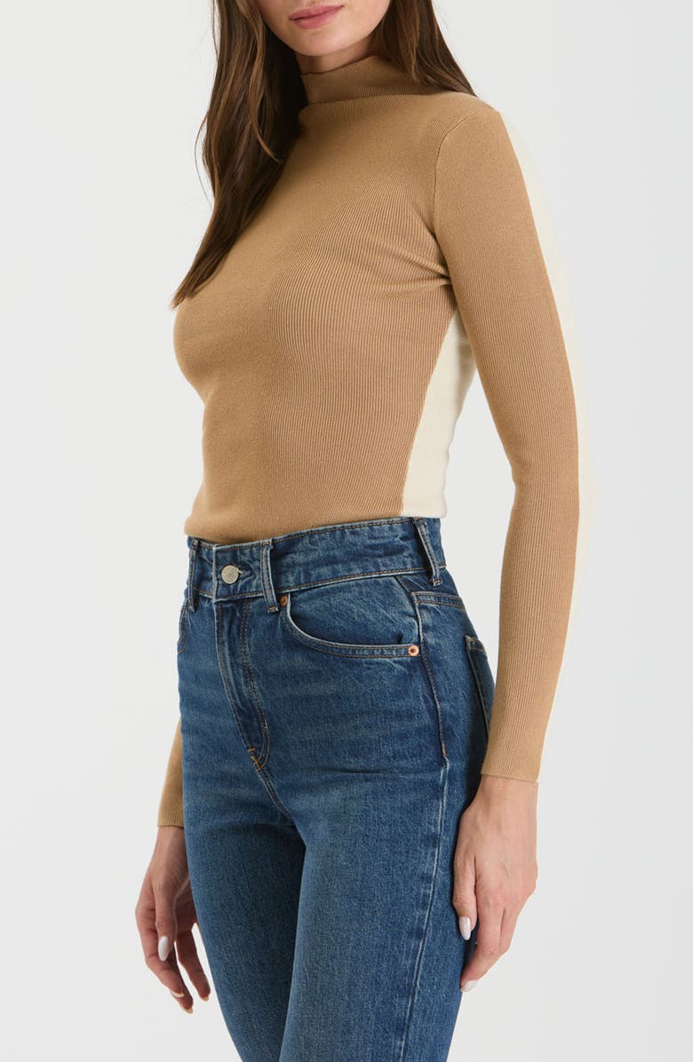 Blu Pepper Turtleneck Knit Top, Alternate, color, Khaki