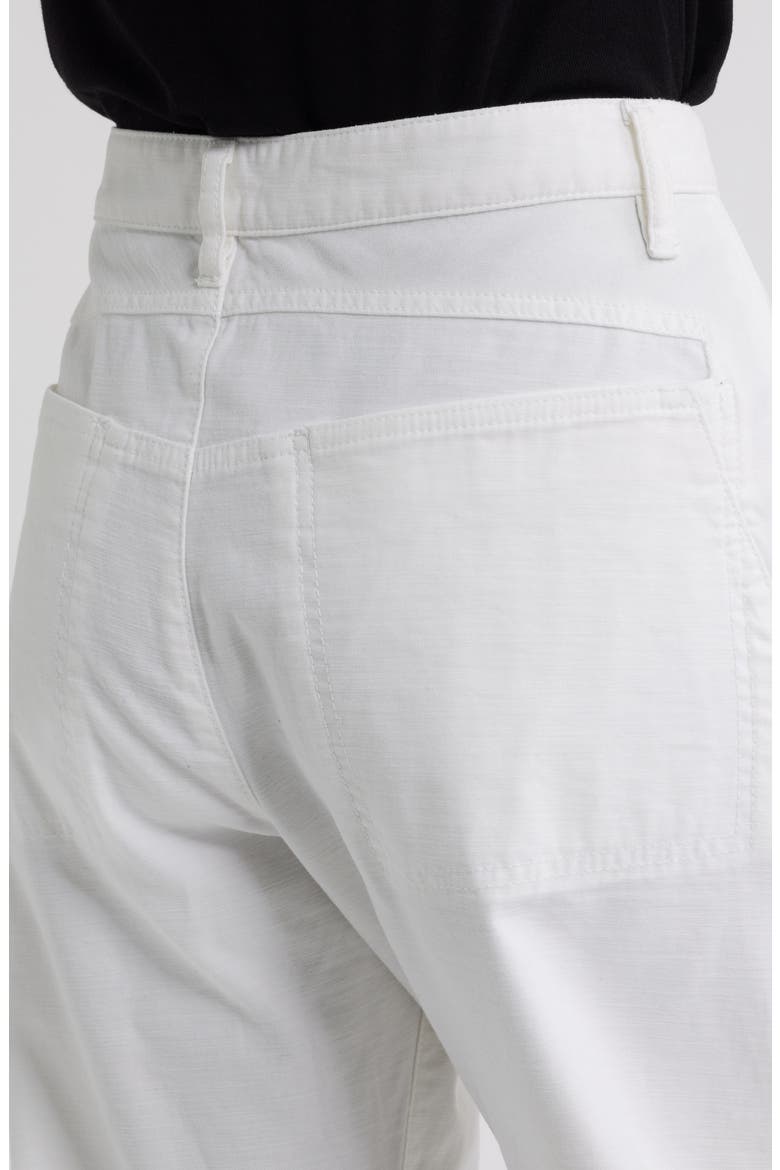 Stevie Tapered Stretch Cotton Utility Pants, Alternate, color, WHITE