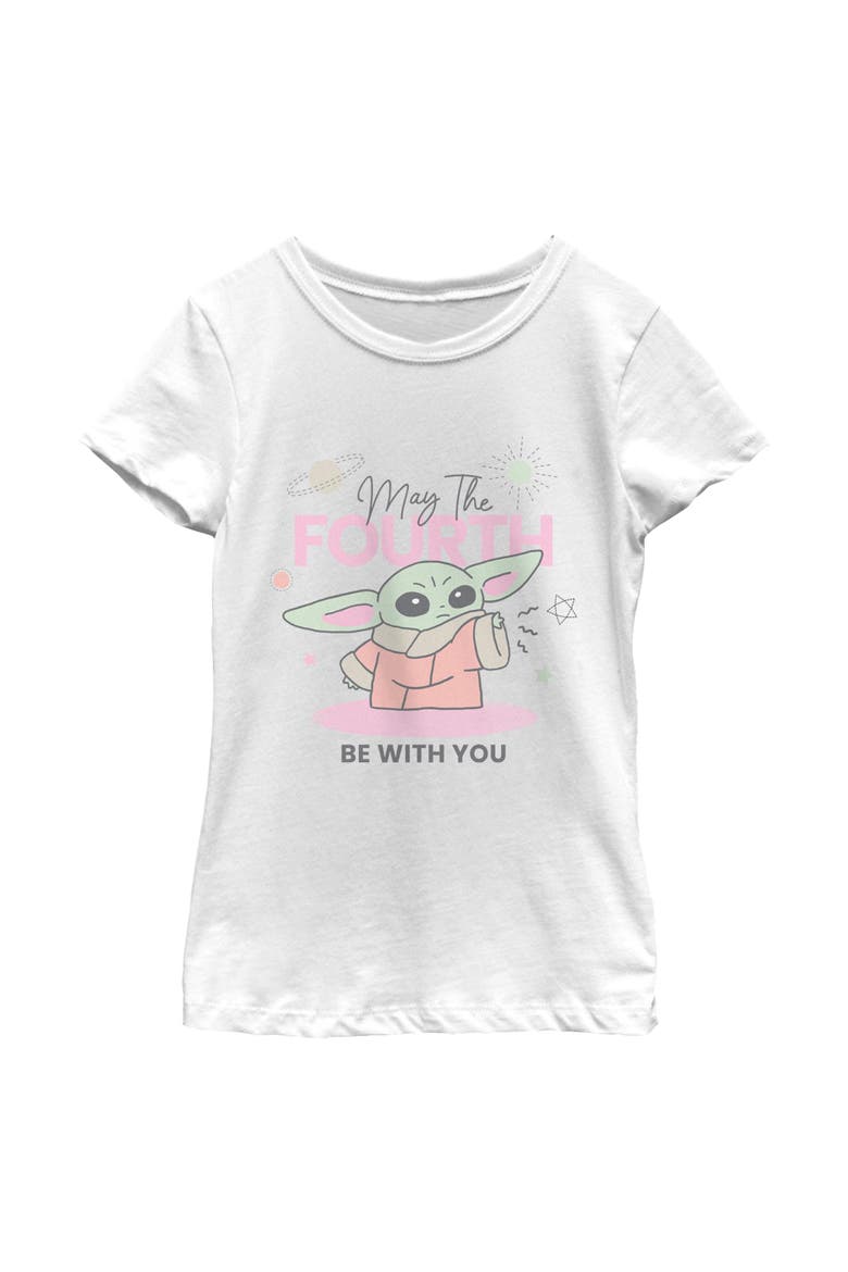 Girls' Grogu May The Fourth Graphic Short Sleeve T-Shirt, Main, color, White