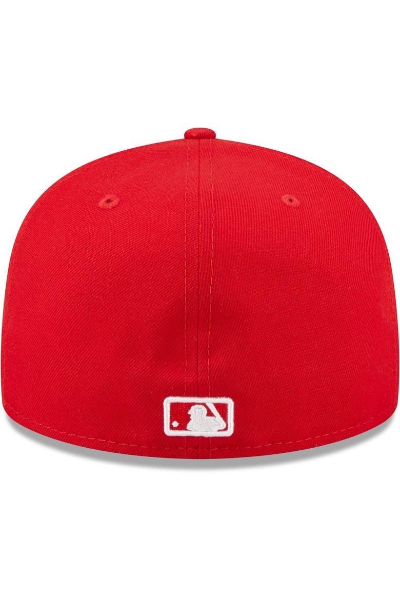 Men's New Era Red St. Louis Cardinals White Logo 59FIFTY Fitted Hat, Alternate, color, Red