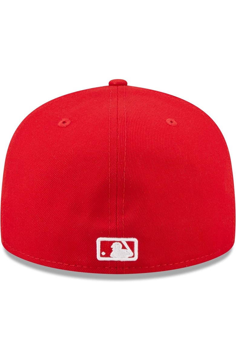 New Era Men's New Era Red St. Louis Cardinals White Logo 59FIFTY Fitted Hat, Alternate, color,