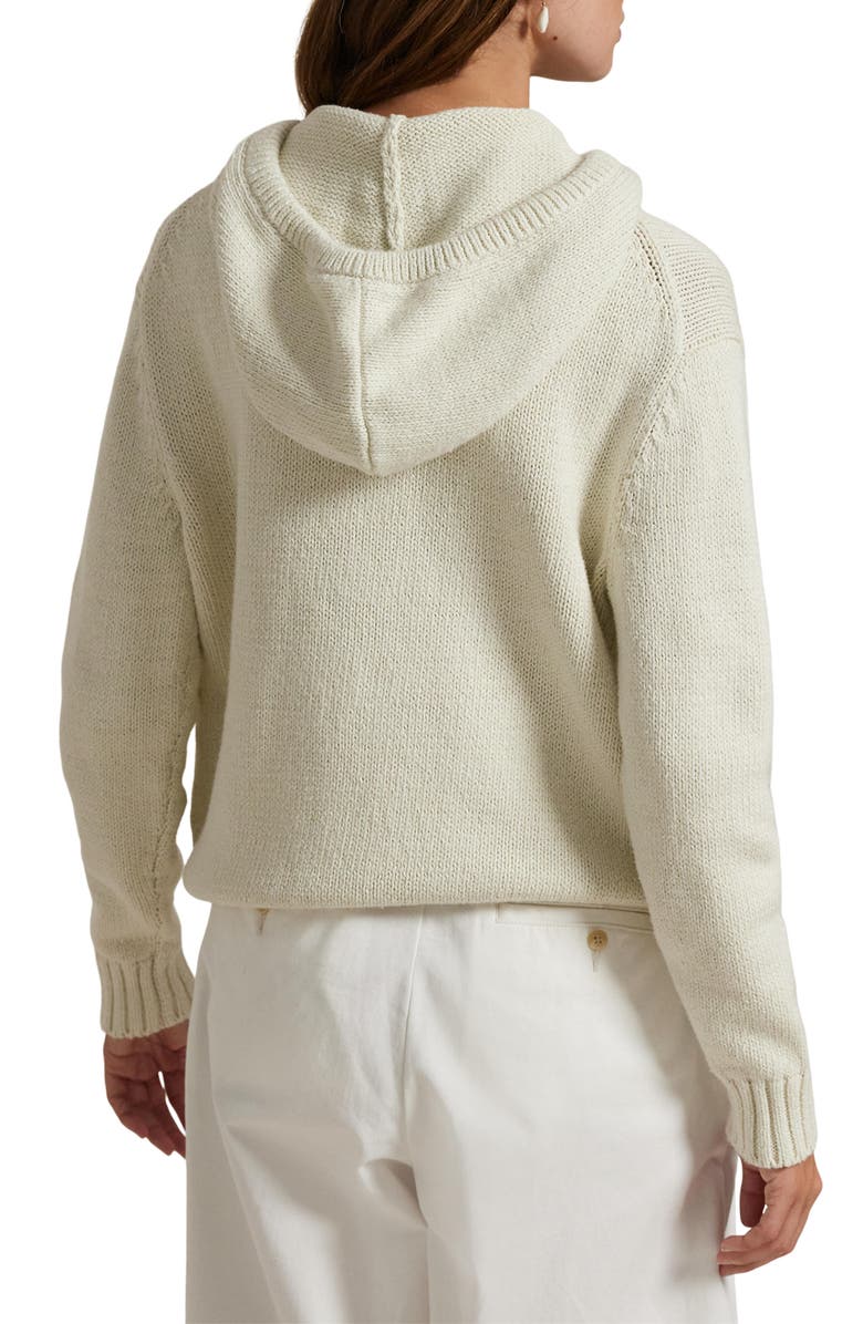 Polo Ralph Lauren Polo Bear Hooded Cotton & Linen Sweater, Alternate, color,