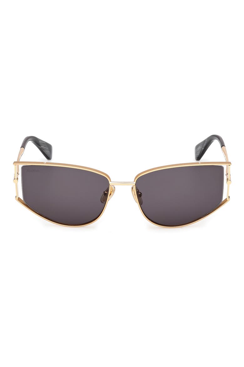 Menton 58mm Cat Eye Sunglasses, Main, color, DEEP GOLD/ BLACK HORN/ SMOKE