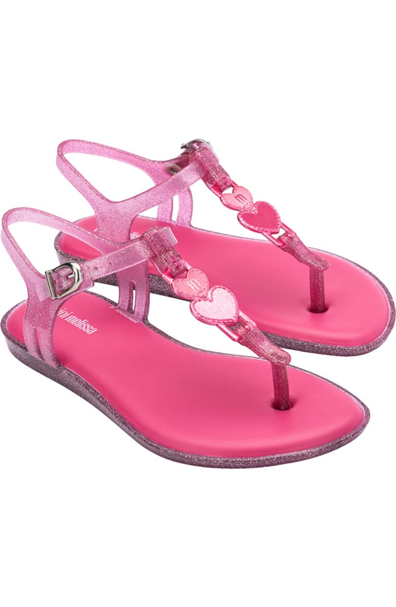 Mini Melissa Solar Sandal, Main, color, Glitter Pink