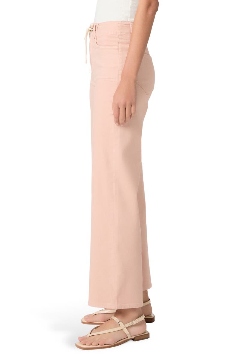 PAIGE Ari Drawstring High Waist Wide Leg Pants, Alternate, color, Vintage Peach