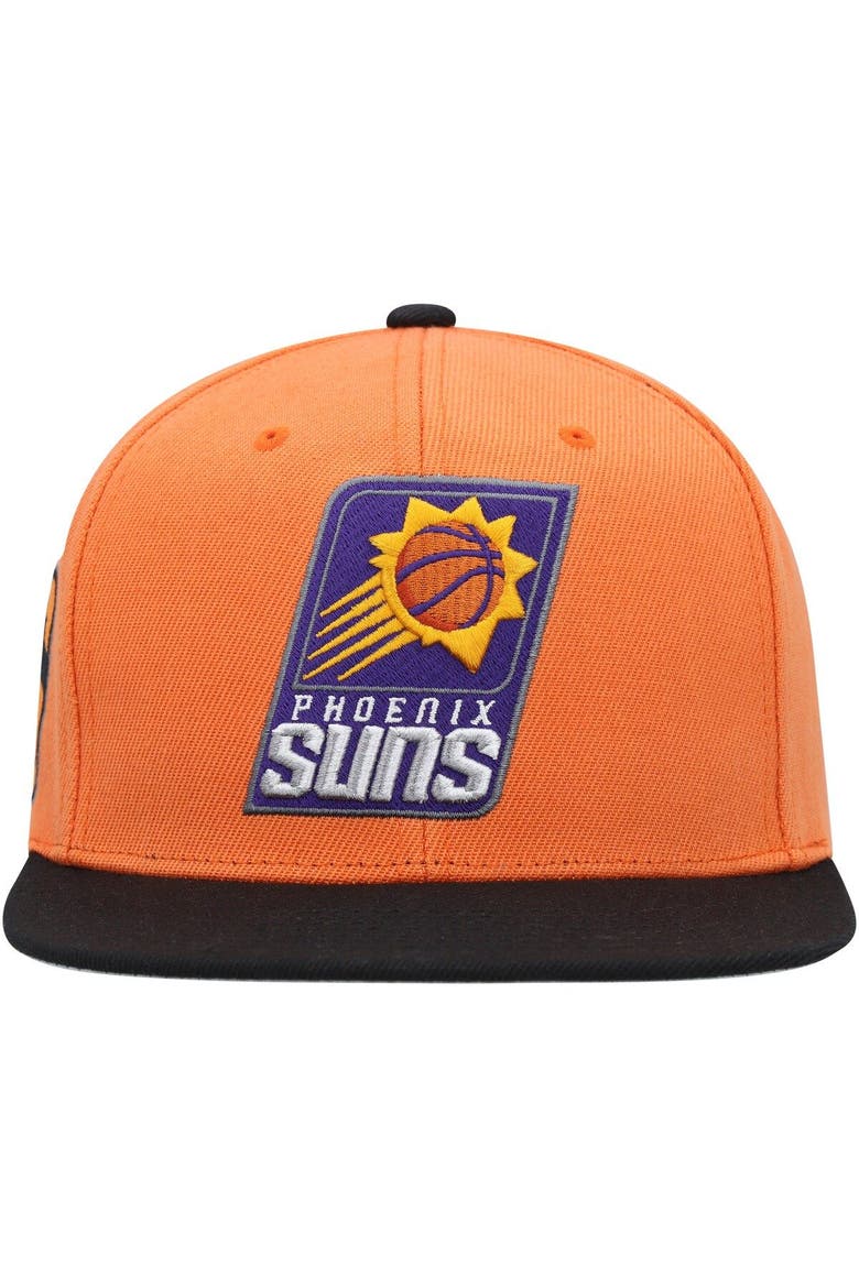 Men's Mitchell & Ness Orange/Black Phoenix Suns Side Core 2.0 Snapback Hat, Alternate, color, Orange