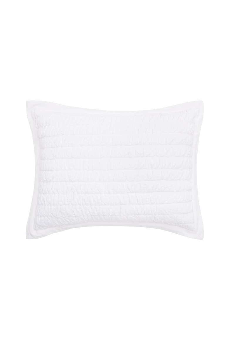20" x 26" Elodie Dove Cotton Standard Sham - Machine Washable, Main, color, White