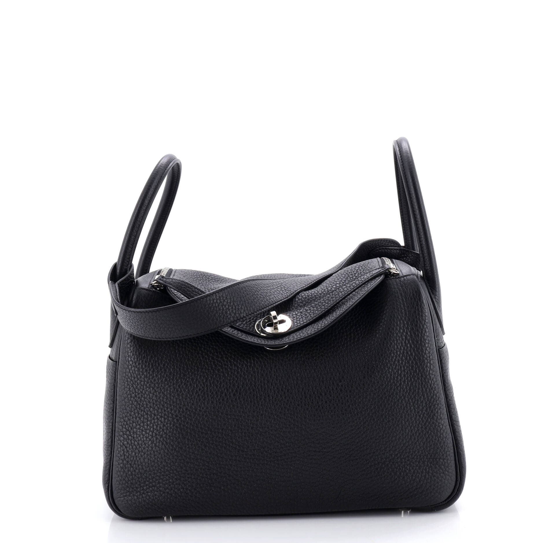 Pre-owned Hermes  Hermes Lindy Bag Clemence 30 In Black