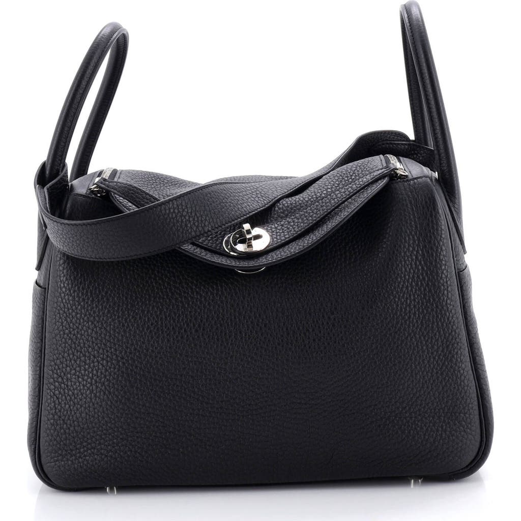 Pre-owned Hermes Hermes Lindy Bag Clemence 30 In Black