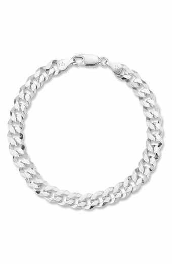 Yield of Men Men's Sterling Silver 7mm Curb Chain Bracelet