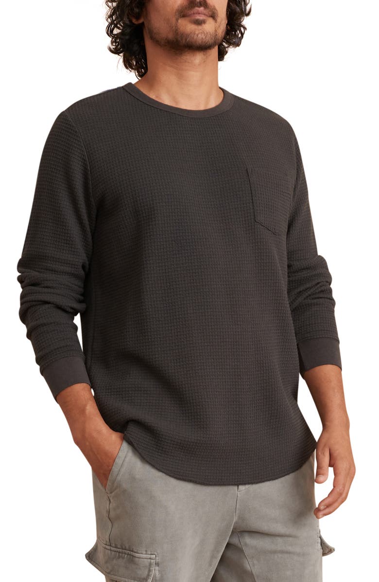 Marine Layer Box Waffle Long Sleeve Crewneck T-Shirt, Main, color,