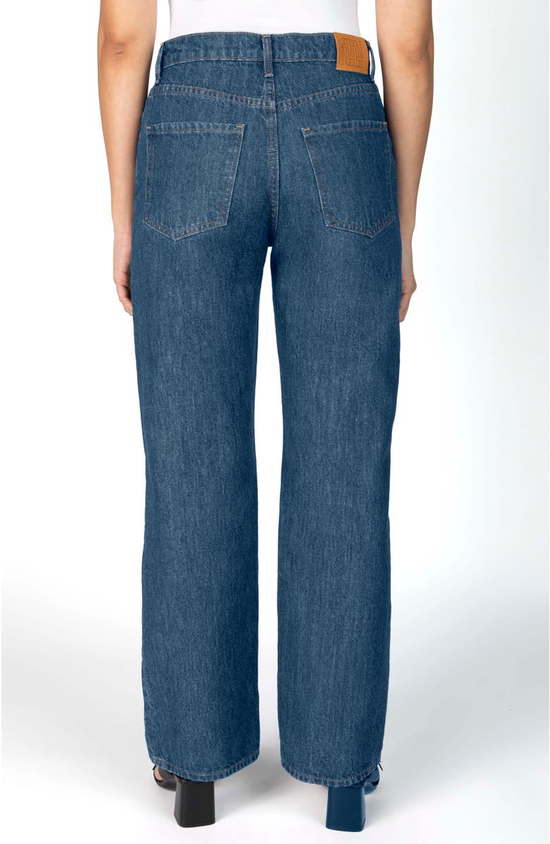 Nelle Atelier The Maddy Petite Relaxed Straight Leg Jean, Alternate, color, Sapphire