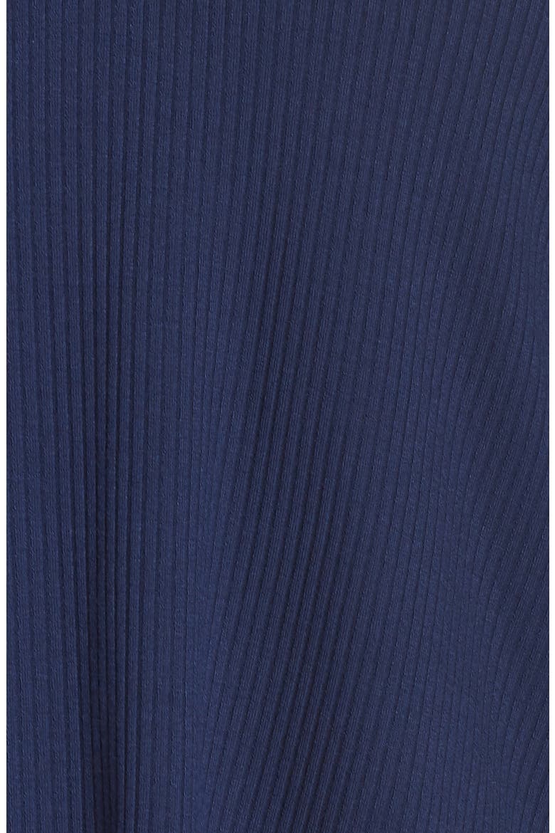 Ribbed V-Neck Top, Alternate, color, NAVY