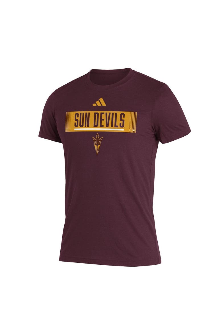 Men's adidas Maroon Arizona State Sun Devils Wordmark Tri-Blend T-Shirt, Alternate, color, Maroon