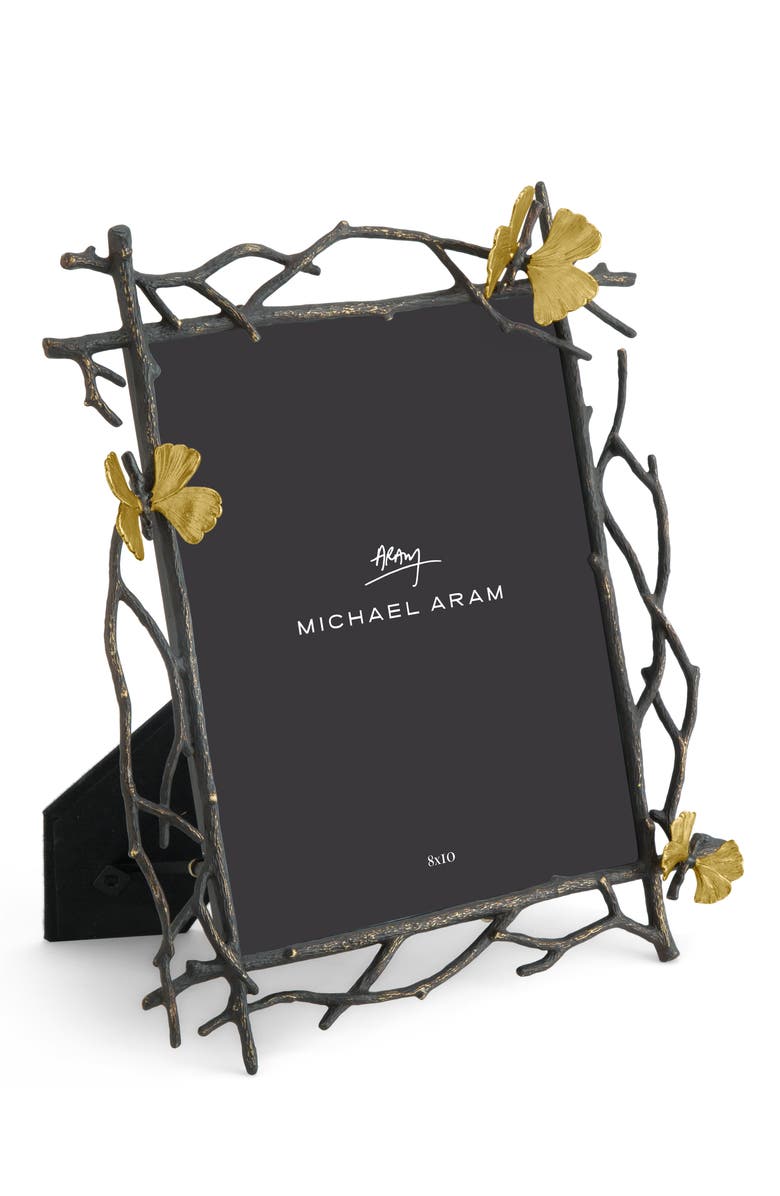 Michael Aram Butterfly Ginkgo 8 x 10-Inch Picture Frame, Alternate, color, Black/ Gold