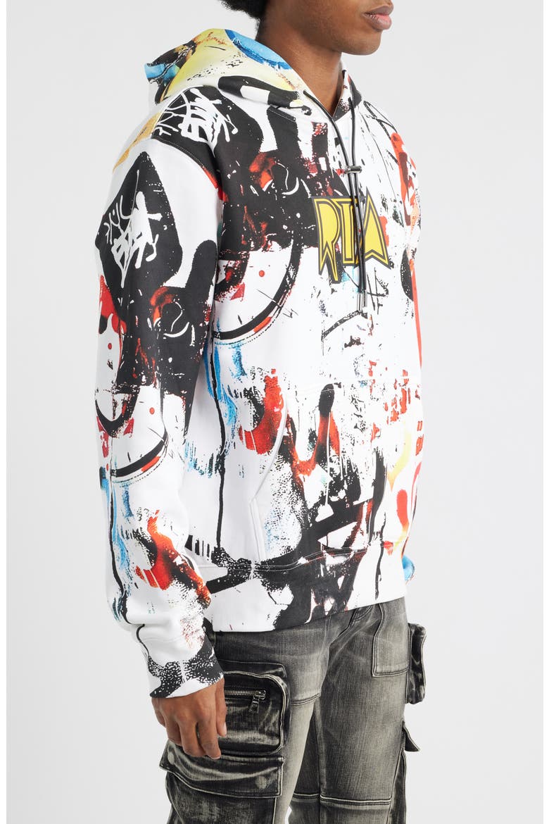 Dion Graffiti Logo Graphic Hoodie, Alternate, color, WHITE GRAFFITI