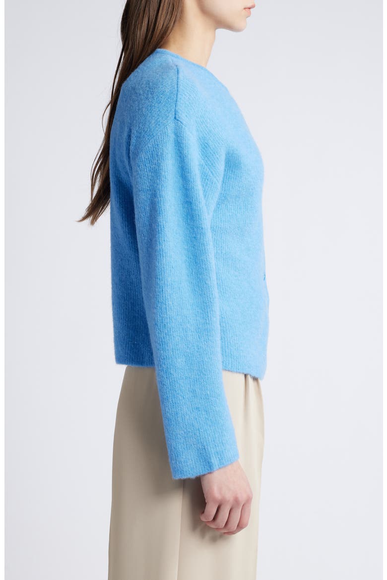 Alpaca & Wool Blend Cardigan, Alternate, color, BRIGHT BLUE