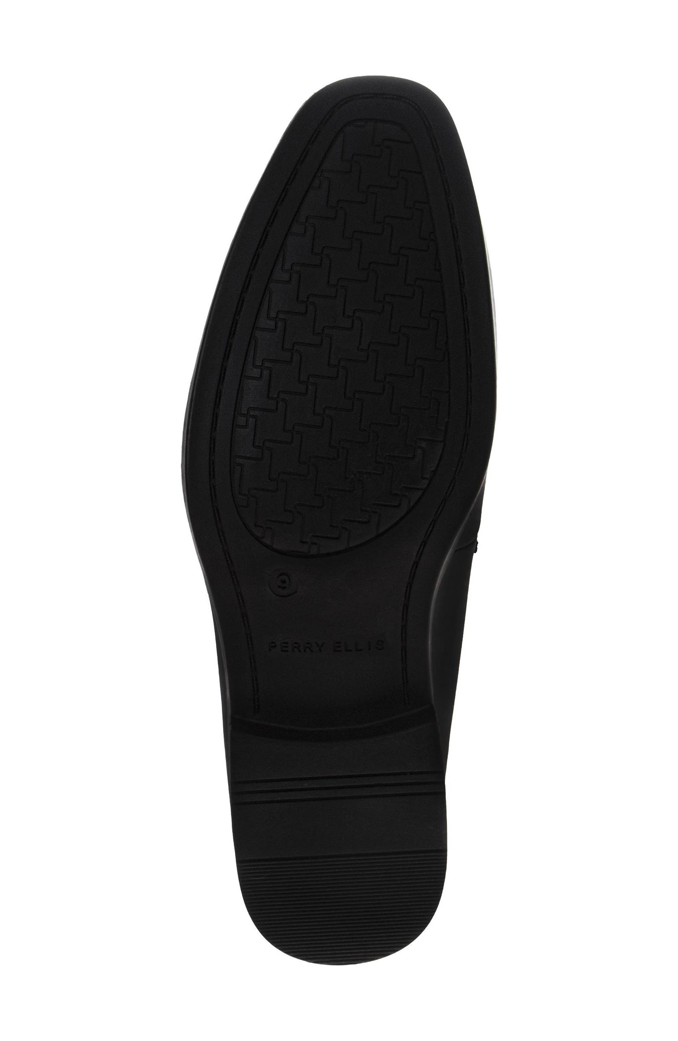 Faux Leather Bit Loafer, Alternate, color, BLACK