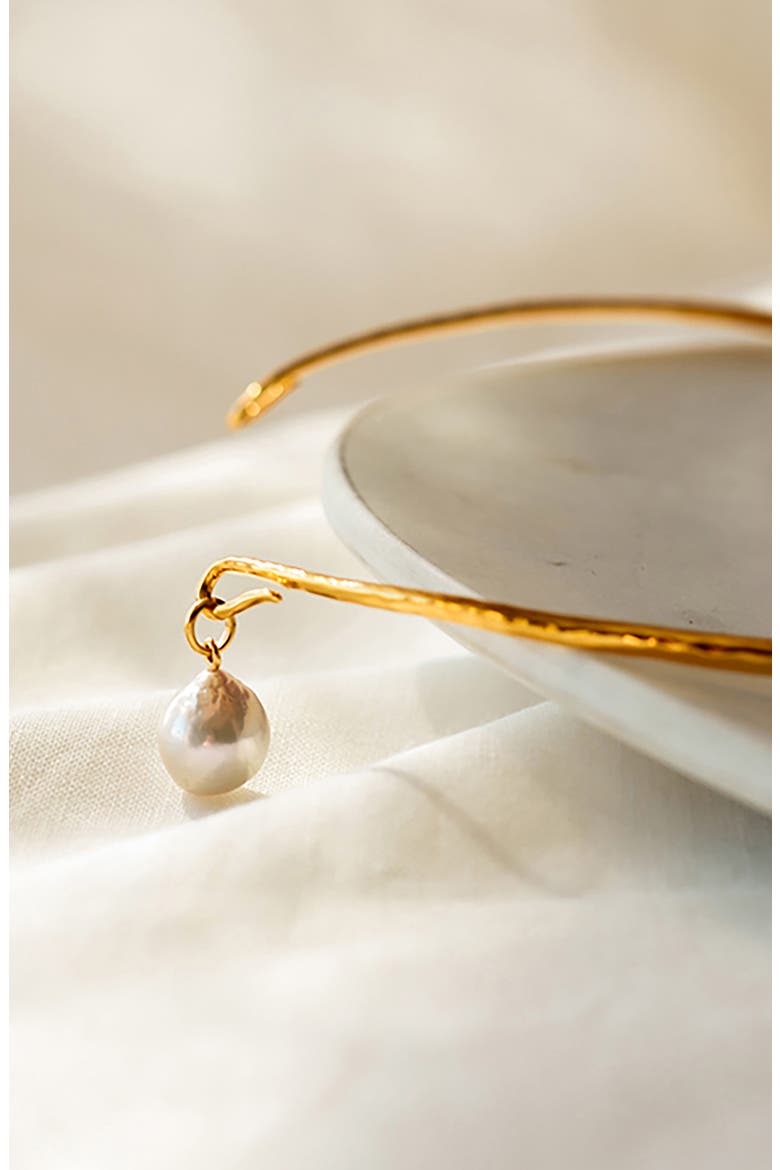 Nura Baroque Pearl Necklace Enhancer, Alternate, color, YELLOW GOLD