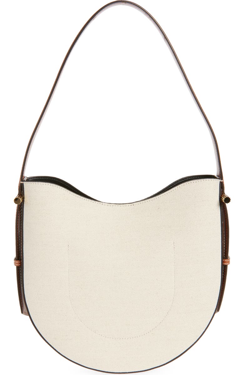 Victoria Beckham Medium The Dia Canvas Hobo Bag, Alternate, color, Tan/ Ivory