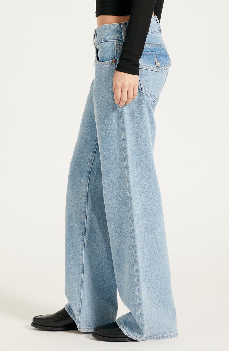 PacSun Zoe Low Rise Girlfriend Jeans, Alternate, color, Medium Indigo