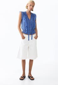 H&M Flounced Scarf-collar Blouse