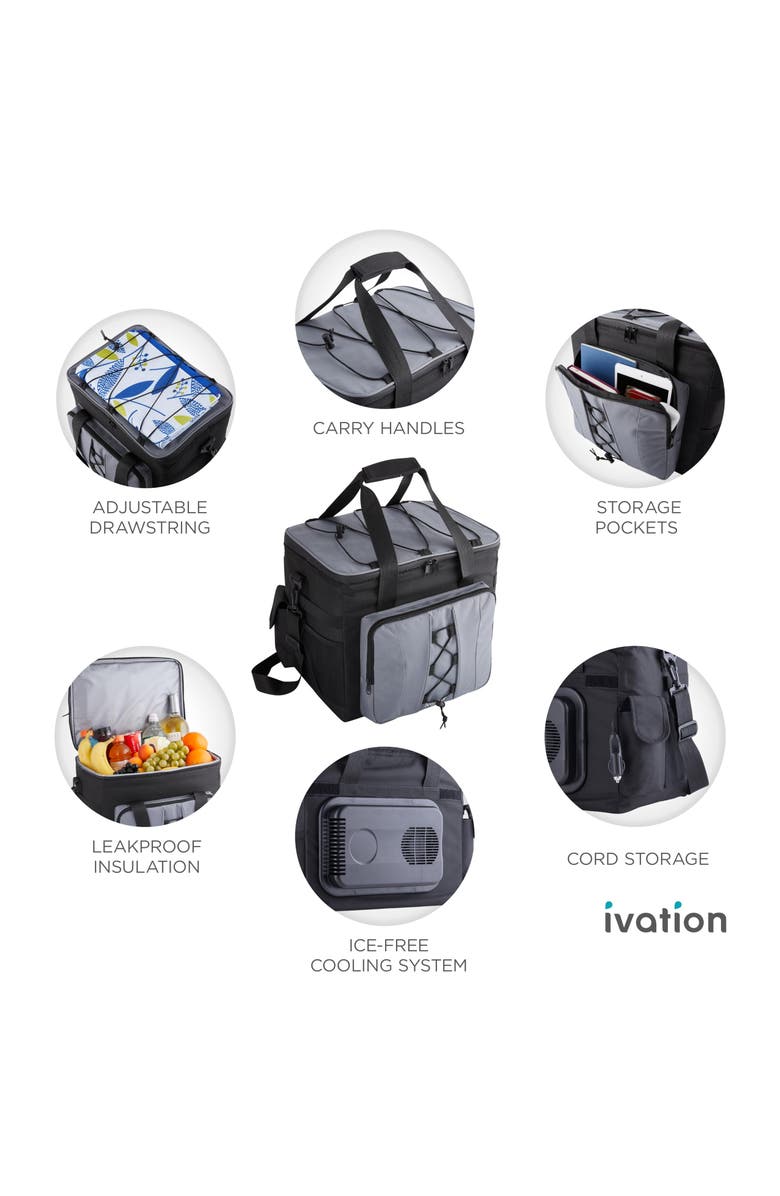 Ivation 18L Electric Cooler Bag, Alternate, color, Black
