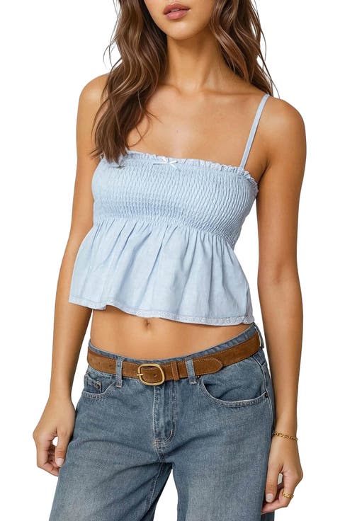Millie Smocked Babydoll Camisole