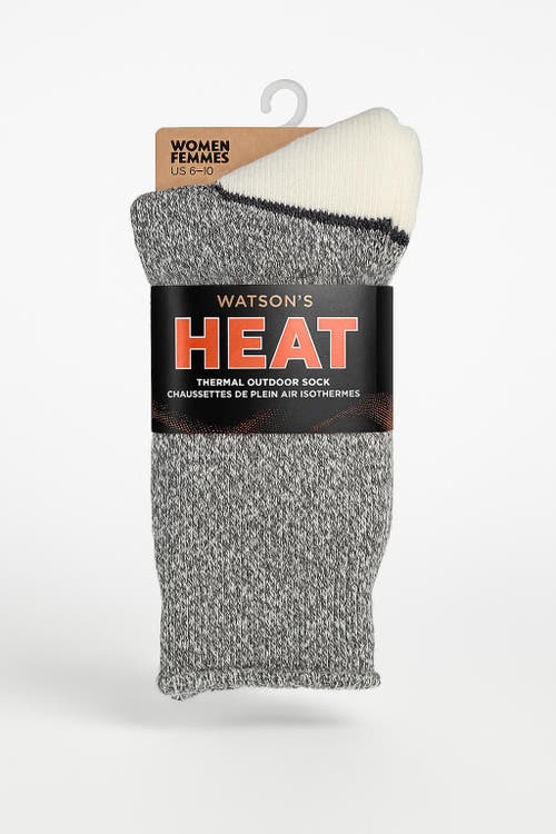 Watson's Womens Heat Thermal Crew Socks In Gray