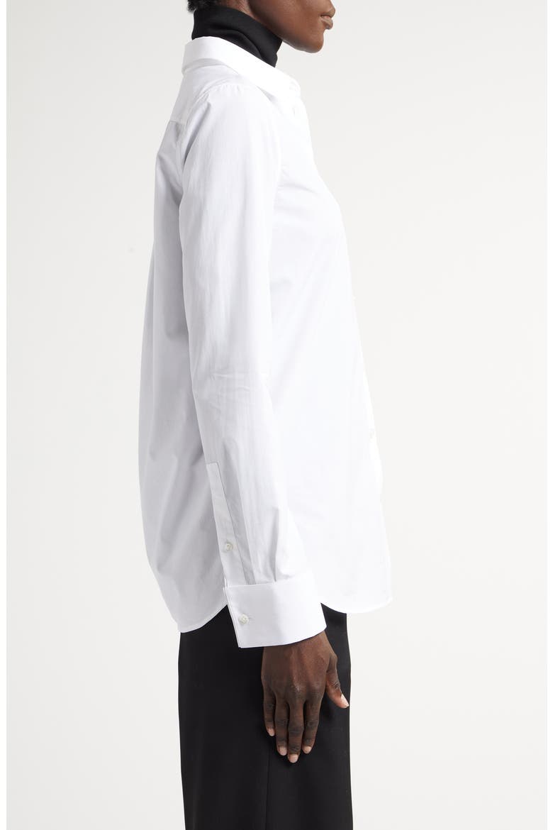 Metis Cotton Button-Up Shirt, Alternate, color, WHITE