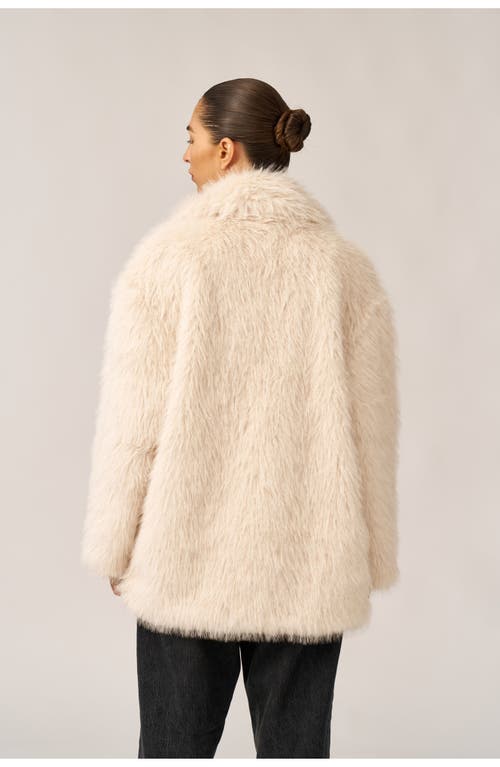 Gottex Beach Life The Luxe Faux Fur Coat In White