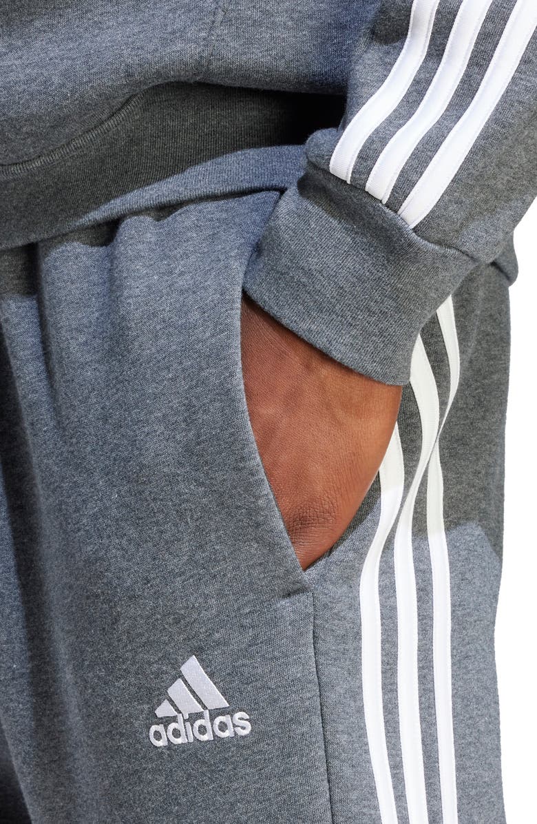 adidas Essentials 3-Stripes Fleece Sweatpants, Alternate, color, 