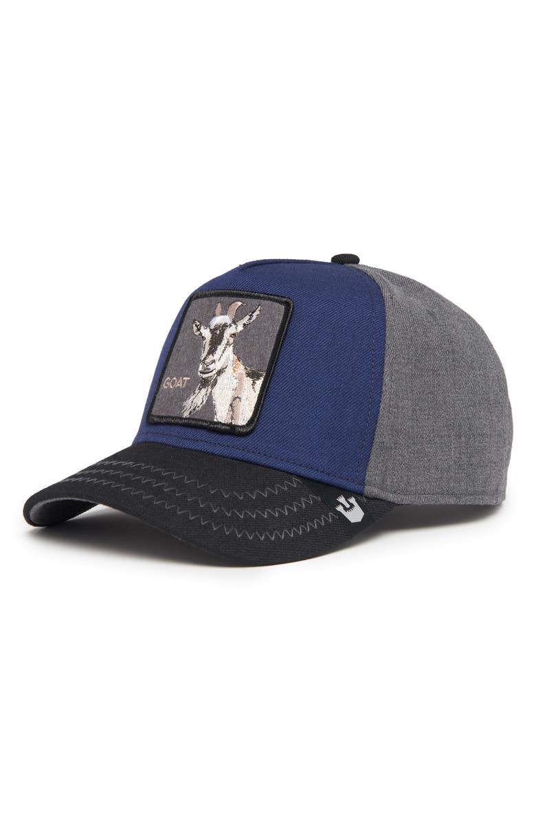 Goorin Bros. Goat Field Patch Wool Snapback Hat, Main, color, Navy