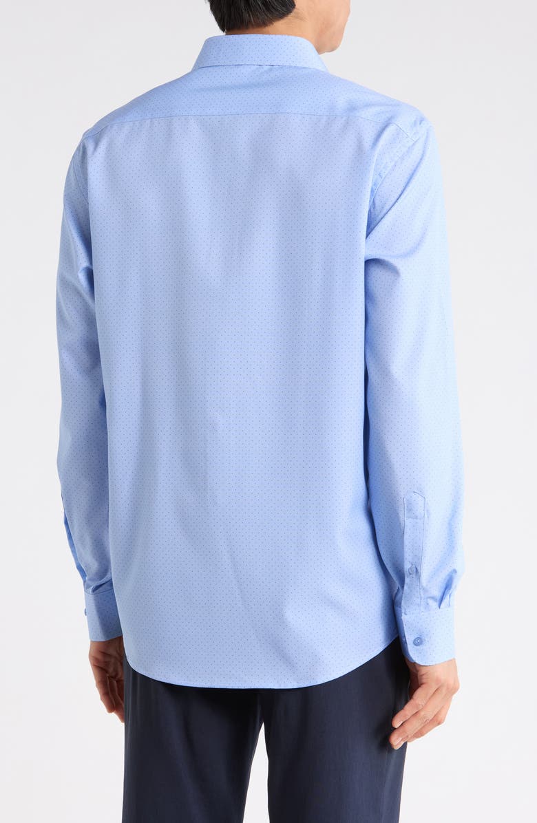 Nautica Slim Fit Dot Print Dress Shirt, Alternate, color, Serenity