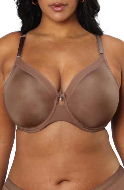 Curvy Couture Silky Smooth Underwire Unlined Bra in Sweet Tea 