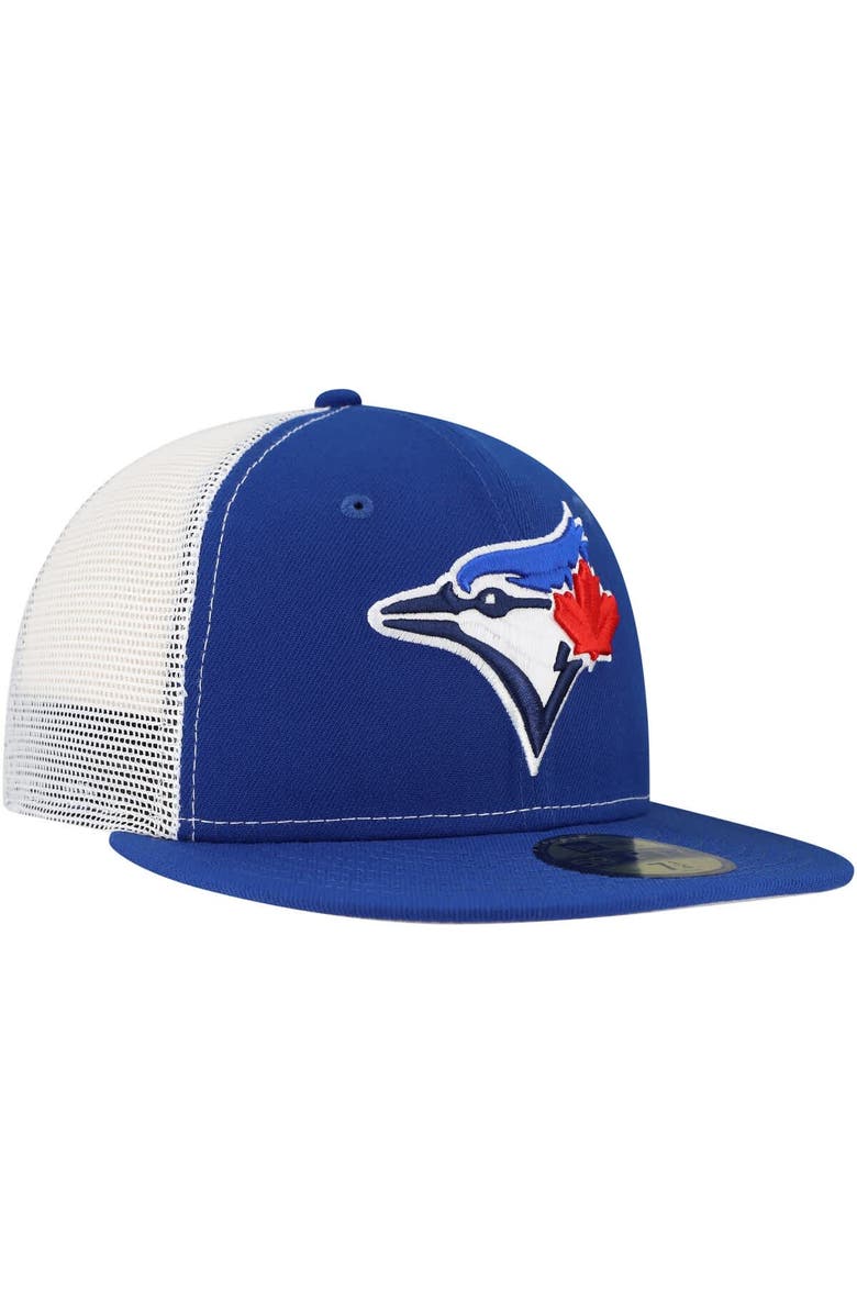 New Era Men's New Era Royal Toronto Blue Jays Team Color 59FIFTY Trucker Fitted Hat, Alternate, color, 