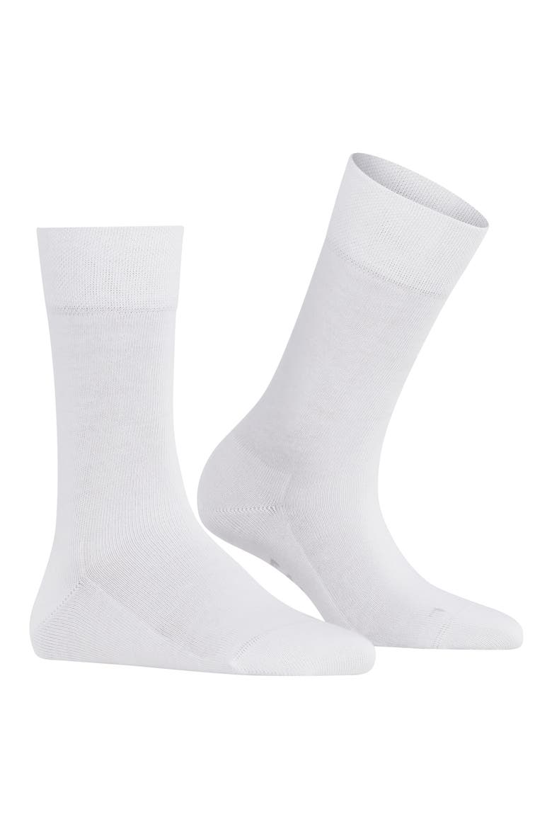Sensitive London Cotton Blend Socks, Main, color, WHITE