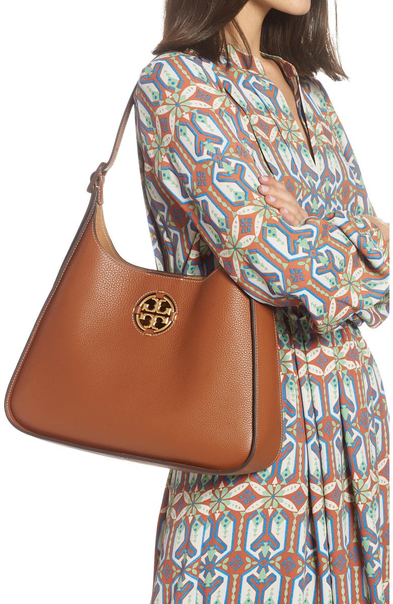 Tory Burch Miller Leather Hobo Bag, Alternate, color,