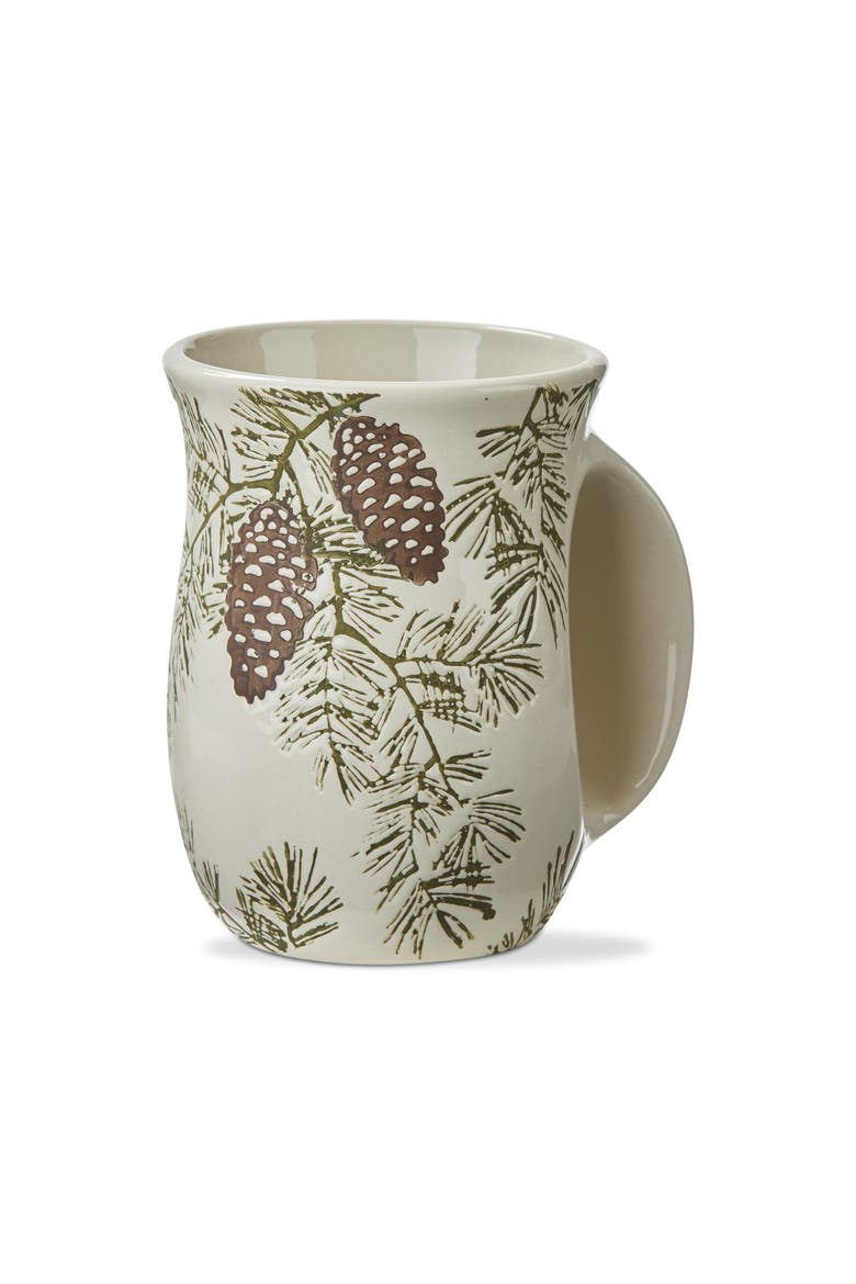 Pine Cone Handwarmer Mug Ceramic Drinkware Multicolor, Main, color, Multicolored