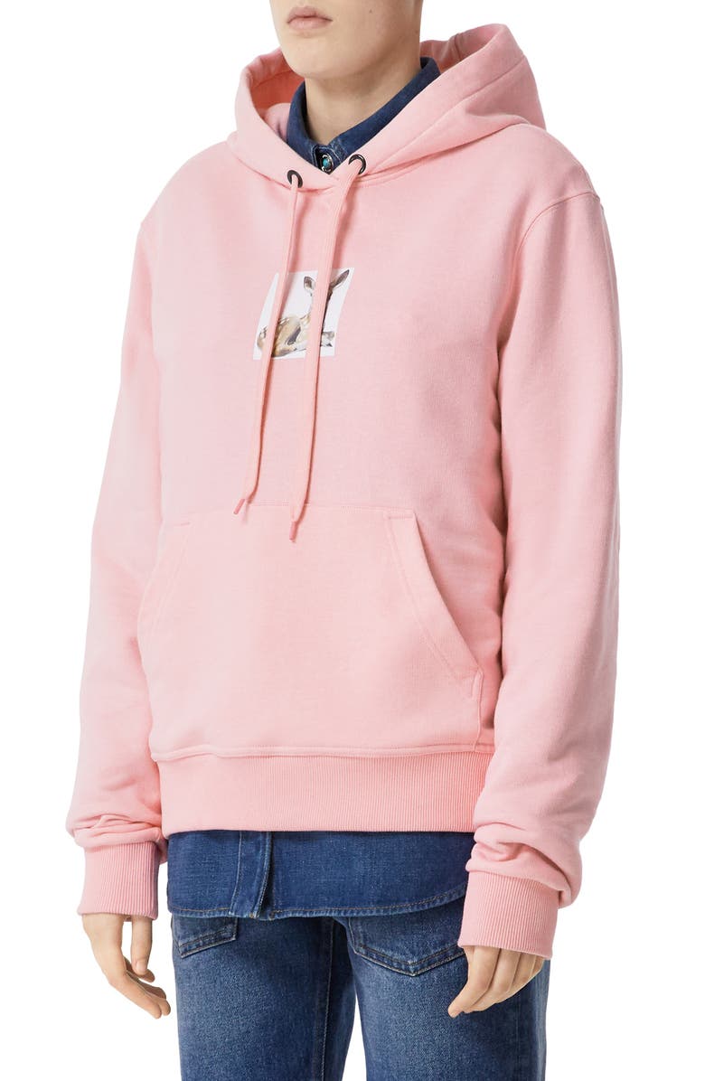 Burberry Deer Print Oversize Cotton Hoodie, Main, color,