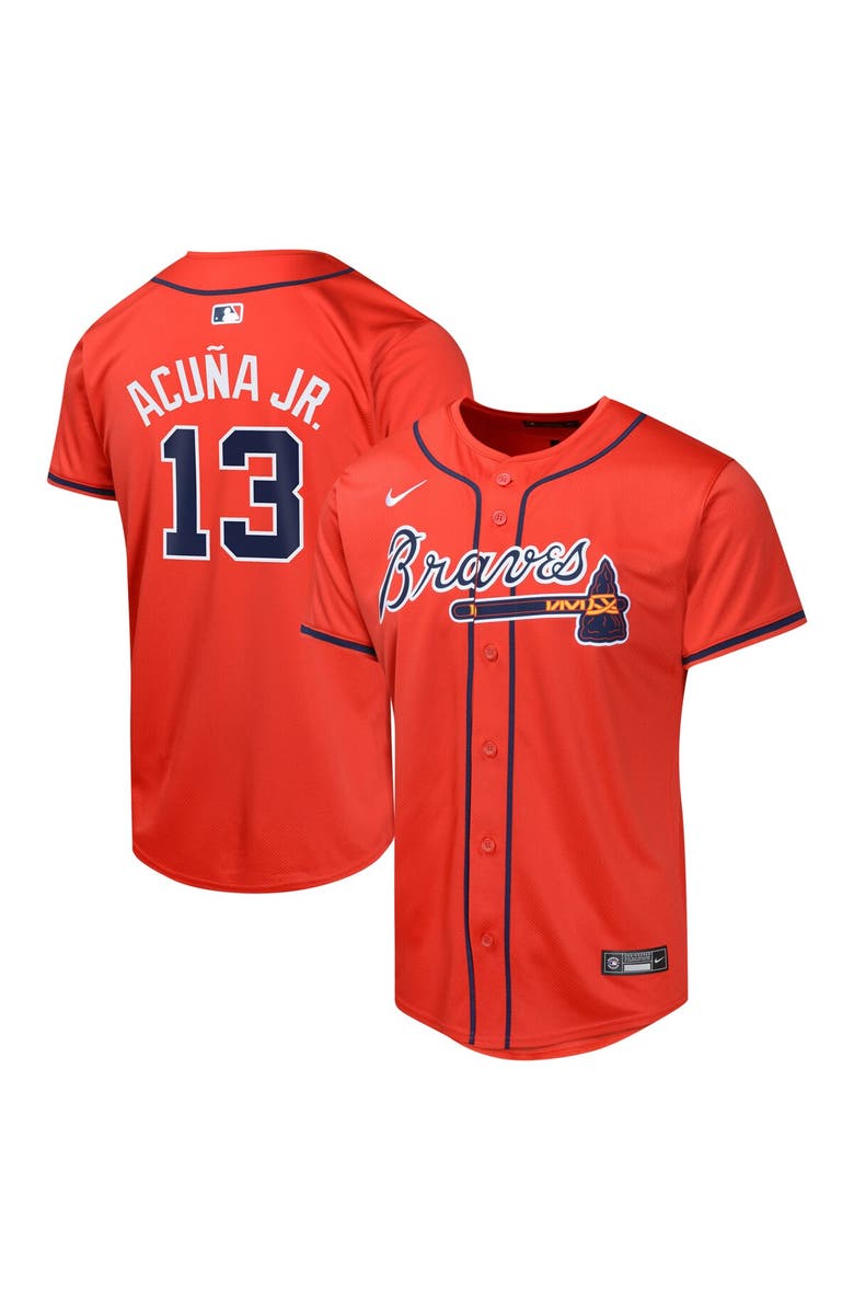 Nike Youth Nike Ronald Acuña Jr. Red  Atlanta Braves Alternate Limited Player Jersey, Alternate, color, 